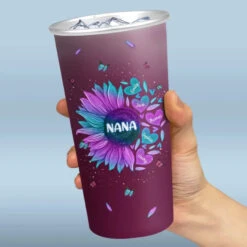 A Happy Family Is But An Earlier Heaven - Family Personalized Custom Aluminum Changing Color Cup - Gift For Mom, Grandma -Pawfect House Store 6698e91f1c04b