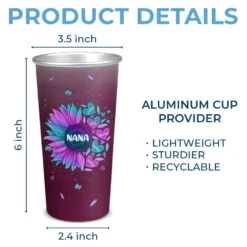 A Happy Family Is But An Earlier Heaven - Family Personalized Custom Aluminum Changing Color Cup - Gift For Mom, Grandma -Pawfect House Store 6698e920b4de1