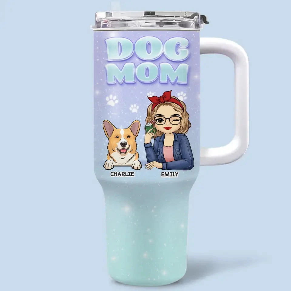 Everything I Know, I Learned From Dogs - Dog Personalized Custom 40 Oz Stainless Steel Tumbler With Handle - Gift For Pet Owners, Pet Lovers 2 Everything I Know, I Learned From Dogs - Dog Personalized Custom 40 Oz Stainless Steel Tumbler With Handle - Gift For Pet Owners, Pet Lovers - Image 2