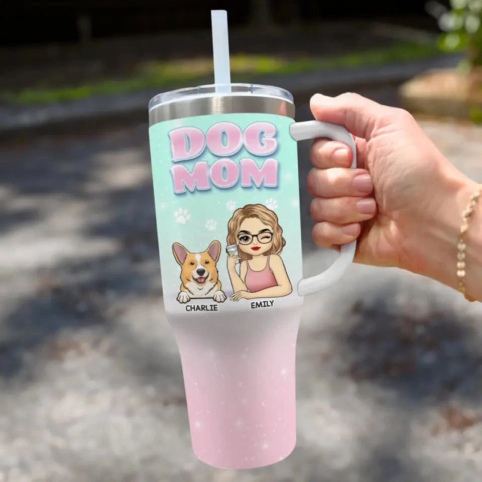 Everything I Know, I Learned From Dogs - Dog Personalized Custom 40 Oz Stainless Steel Tumbler With Handle - Gift For Pet Owners, Pet Lovers 3 Everything I Know, I Learned From Dogs - Dog Personalized Custom 40 Oz Stainless Steel Tumbler With Handle - Gift For Pet Owners, Pet Lovers - Image 3