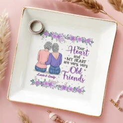 Ancient Hearts, Eternal Friends - Bestie Personalized Custom Jewelry Dish - Gift For Best Friends, BFF, Sisters 7 Ancient Hearts, Eternal Friends - Bestie Personalized Custom Jewelry Dish - Gift For Best Friends, BFF, Sisters -Pawfect House Store 669a189776b48