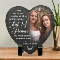 Because Of You I Laugh A Little Harder - Bestie Personalized Custom Heart Shaped Stone With Stand - Gift For Best Friends, BFF, Sisters 5 Because Of You I Laugh A Little Harder - Bestie Personalized Custom Heart Shaped Stone With Stand - Gift For Best Friends, BFF, Sisters -Pawfect House Store 669a1a74bc4cc