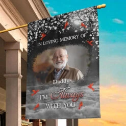 Custom Photo In Loving Memory - Memorial Personalized Custom Flag - Sympathy Gift For Family Members -Pawfect House Store 669db4e2510a4