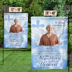 Custom Photo A Big Piece Of My Heart Lives In Heaven - Memorial Personalized Custom Flag - Sympathy Gift For Family Members 7 Custom Photo A Big Piece Of My Heart Lives In Heaven - Memorial Personalized Custom Flag - Sympathy Gift For Family Members -Pawfect House Store 669dd66035a60