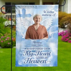 Custom Photo A Big Piece Of My Heart Lives In Heaven - Memorial Personalized Custom Flag - Sympathy Gift For Family Members 8 Custom Photo A Big Piece Of My Heart Lives In Heaven - Memorial Personalized Custom Flag - Sympathy Gift For Family Members -Pawfect House Store 669dd66161259