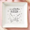 A Daughter Is Someone You Laugh With, Dream With, And Love With All Your Heart - Family Personalized Custom Jewelry Dish - Gift For Mom, Daughter