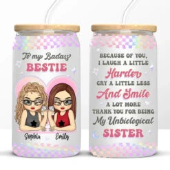 I Love My Crazy Y2K Girl - Bestie Personalized Custom Glass Cup, Iced Coffee Cup - Gift For Best Friends, BFF, Sisters 11 I Love My Crazy Y2K Girl - Bestie Personalized Custom Glass Cup, Iced Coffee Cup - Gift For Best Friends, BFF, Sisters -Pawfect House Store 669de11d06db7