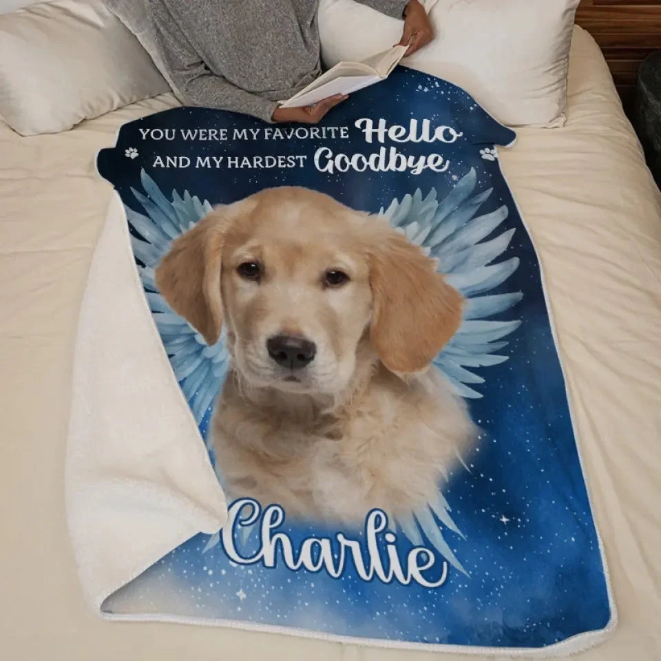 Custom Photo Your Wings Were Ready But My Heart Was Not - Memorial Personalized Custom Blanket - Sympathy Gift For Pet Owners, Pet Lovers 5 Custom Photo Your Wings Were Ready But My Heart Was Not - Memorial Personalized Custom Blanket - Sympathy Gift For Pet Owners, Pet Lovers - Image 5