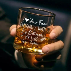 Your Face Is A Work Of Art - Couple Personalized Custom Whiskey Glass - Gift For Husband Wife, Anniversary -Pawfect House Store 669f36b3aa44f