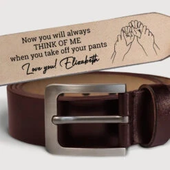 Congrats On Being My Husband - Couple Personalized Custom Engraved Leather Belt - Gift For Husband Wife, Anniversary -Pawfect House Store 66a0aa31ca4a2
