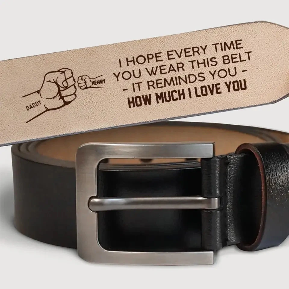 It Reminds You How Much We Love You - Family Personalized Custom Engraved Leather Belt - Father's Day, Gift For Dad, Grandpa 3 It Reminds You How Much We Love You - Family Personalized Custom Engraved Leather Belt - Father's Day, Gift For Dad, Grandpa - Image 3