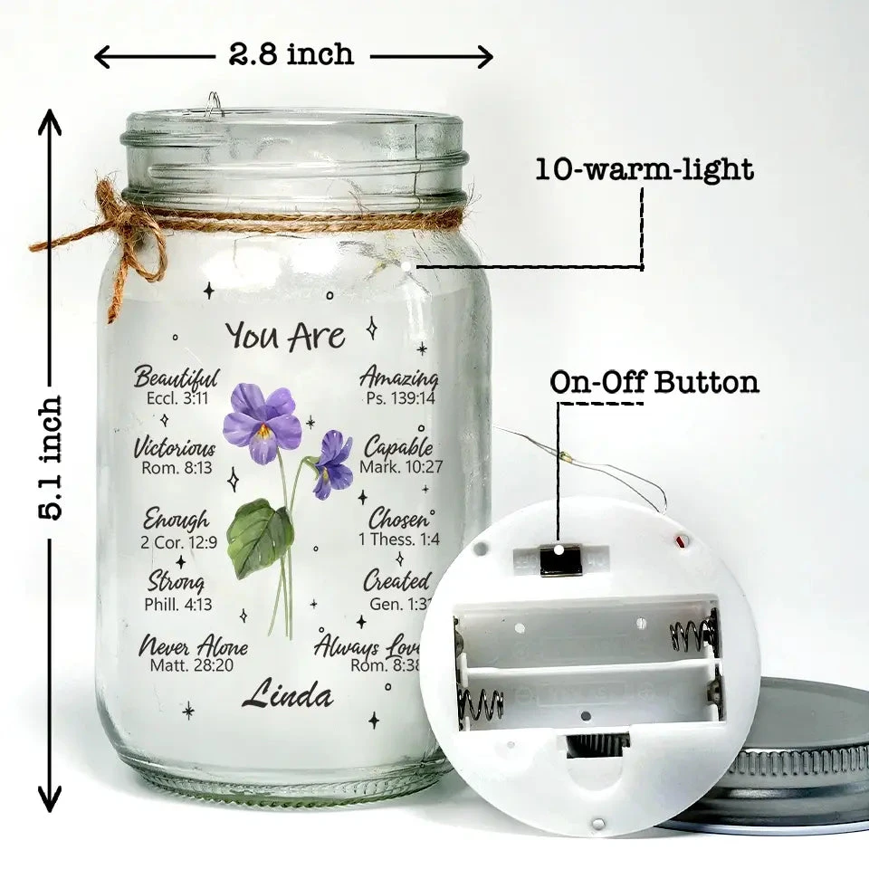 You Are Always Loved - Bestie Personalized Custom Mason Jar Light - Gift For Best Friends, BFF, Sisters 5 You Are Always Loved - Bestie Personalized Custom Mason Jar Light - Gift For Best Friends, BFF, Sisters - Image 5