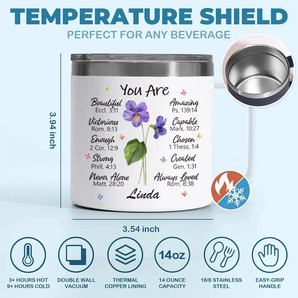 A Friend Is One Soul Abiding In Two Bodies - Bestie Personalized Custom 14oz Stainless Steel Tumbler With Handle - Gift For Best Friends, BFF, Sisters 4 A Friend Is One Soul Abiding In Two Bodies - Bestie Personalized Custom 14oz Stainless Steel Tumbler With Handle - Gift For Best Friends, BFF, Sisters - Image 4