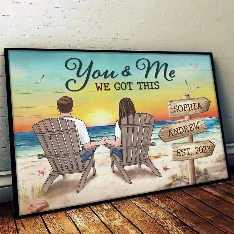 I Need You Like A Heart Needs A Beat - Couple Personalized Custom Horizontal Poster - Gift For Husband Wife, Anniversary 3 I Need You Like A Heart Needs A Beat - Couple Personalized Custom Horizontal Poster - Gift For Husband Wife, Anniversary - Image 3