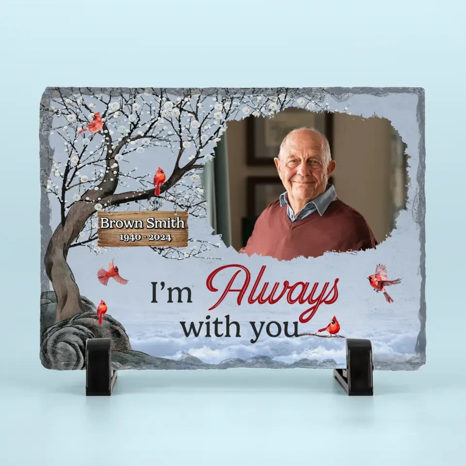Custom Photo We're Always With You - Memorial Personalized Custom Rectangle Shaped Stone With Stand - Sympathy Gift For Family Members 4 Custom Photo We're Always With You - Memorial Personalized Custom Rectangle Shaped Stone With Stand - Sympathy Gift For Family Members - Image 4
