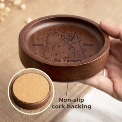 Friend Forever - Bestie Personalized Custom Wooden Jewelry Dish - Gift For Best Friends, BFF, Sisters 8 Friend Forever - Bestie Personalized Custom Wooden Jewelry Dish - Gift For Best Friends, BFF, Sisters -Pawfect House Store 66a7663994d3d