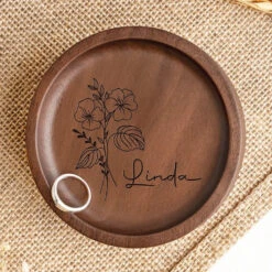 True Friends Are Always Together In Spirit - Bestie Personalized Custom Wooden Jewelry Dish - Gift For Best Friends, BFF, Sisters -Pawfect House Store 66a766702f4df