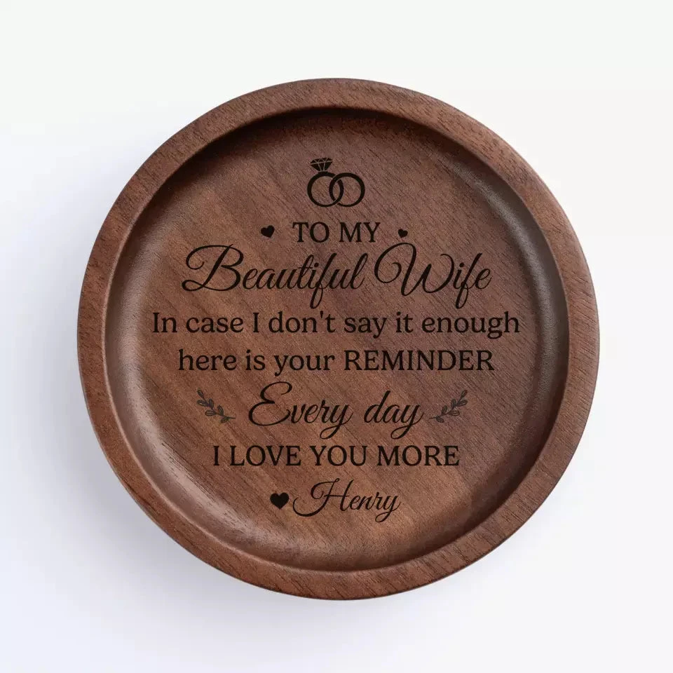 All You Need Is Love - Couple Personalized Custom Wooden Jewelry Dish - Gift For Husband Wife, Anniversary 2 All You Need Is Love - Couple Personalized Custom Wooden Jewelry Dish - Gift For Husband Wife, Anniversary - Image 2