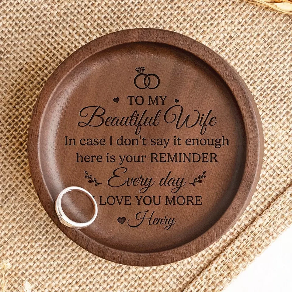 All You Need Is Love - Couple Personalized Custom Wooden Jewelry Dish - Gift For Husband Wife, Anniversary 3 All You Need Is Love - Couple Personalized Custom Wooden Jewelry Dish - Gift For Husband Wife, Anniversary - Image 3