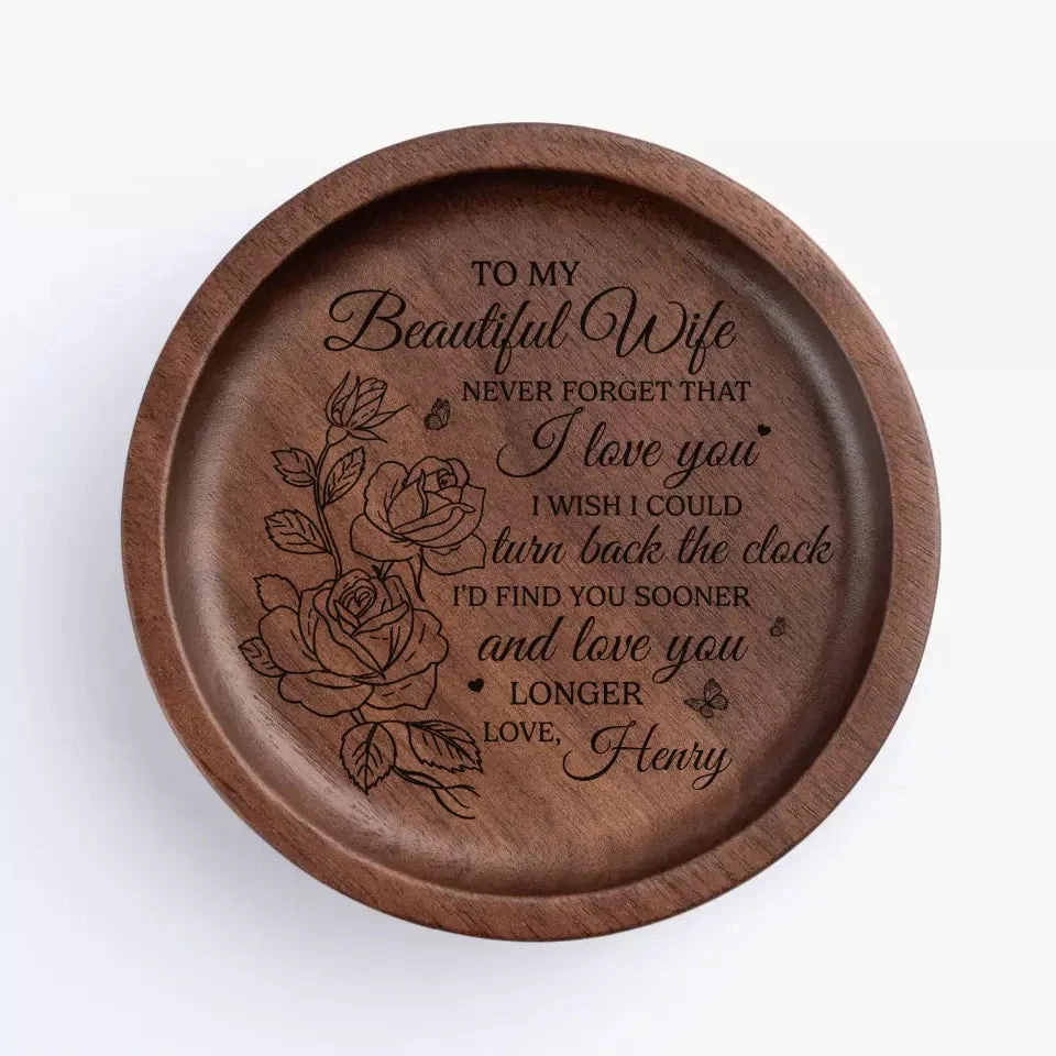 At The Touch Of Love, Everyone Becomes A Poet - Couple Personalized Custom Wooden Jewelry Dish - Gift For Husband Wife, Anniversary 2 At The Touch Of Love, Everyone Becomes A Poet - Couple Personalized Custom Wooden Jewelry Dish - Gift For Husband Wife, Anniversary - Image 2