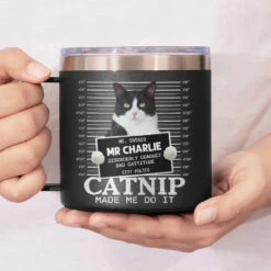 Custom Photo Catnip Made Me Do It - Dog & Cat Personalized Custom 14oz Stainless Steel Tumbler With Handle - Gift For Pet Owners, Pet Lovers 15 Custom Photo Catnip Made Me Do It - Dog & Cat Personalized Custom 14oz Stainless Steel Tumbler With Handle - Gift For Pet Owners, Pet Lovers -Pawfect House Store 66a9ab62b3856
