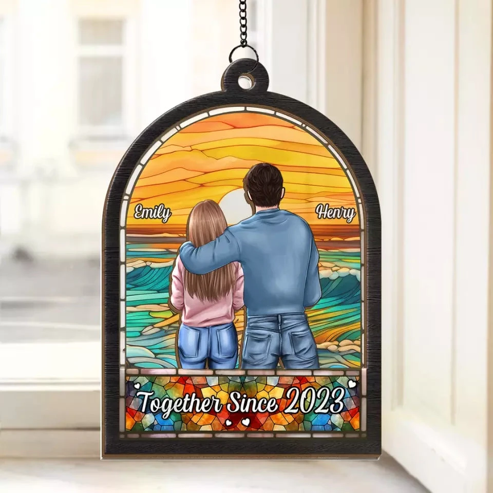 I'll Stop The World And Melt With You - Couple Personalized Window Hanging Suncatcher - Gift For Husband Wife, Anniversary 3 I'll Stop The World And Melt With You - Couple Personalized Window Hanging Suncatcher - Gift For Husband Wife, Anniversary - Image 3