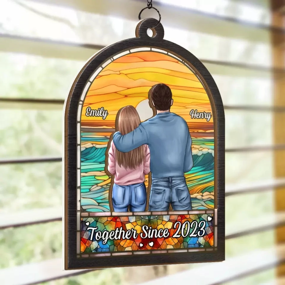 I'll Stop The World And Melt With You - Couple Personalized Window Hanging Suncatcher - Gift For Husband Wife, Anniversary 5 I'll Stop The World And Melt With You - Couple Personalized Window Hanging Suncatcher - Gift For Husband Wife, Anniversary - Image 5