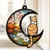 Chasing Butterflies In Heaven - Memorial Personalized Window Hanging Suncatcher - Sympathy Gift For Pet Owners, Pet Lovers