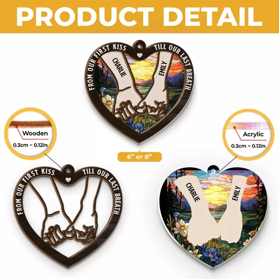 Lifelong Love, From Start To Finish - Couple Personalized Window Hanging Suncatcher - Gift For Husband Wife, Anniversary 5 Lifelong Love, From Start To Finish - Couple Personalized Window Hanging Suncatcher - Gift For Husband Wife, Anniversary - Image 5