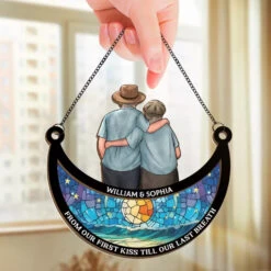 God Gave Me You - Couple Personalized Window Hanging Suncatcher - Gift For Husband Wife, Anniversary -Pawfect House Store 66a9fc8a7b52d