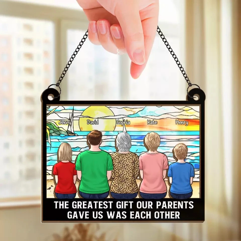 The Greatest Gift In Our Lives - Family Personalized Window Hanging Suncatcher - Gift For Family Members 3 The Greatest Gift In Our Lives - Family Personalized Window Hanging Suncatcher - Gift For Family Members - Image 3