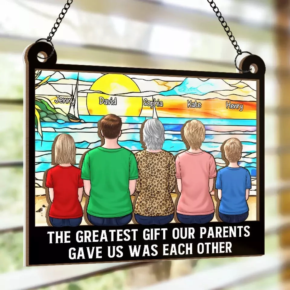 The Greatest Gift In Our Lives - Family Personalized Window Hanging Suncatcher - Gift For Family Members 4 The Greatest Gift In Our Lives - Family Personalized Window Hanging Suncatcher - Gift For Family Members - Image 4