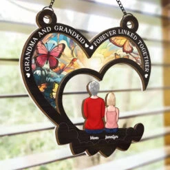 Happiness Is A Grandchild’s Hug - Family Personalized Window Hanging Suncatcher - Gift For Grandma -Pawfect House Store 66aa06fd636b0