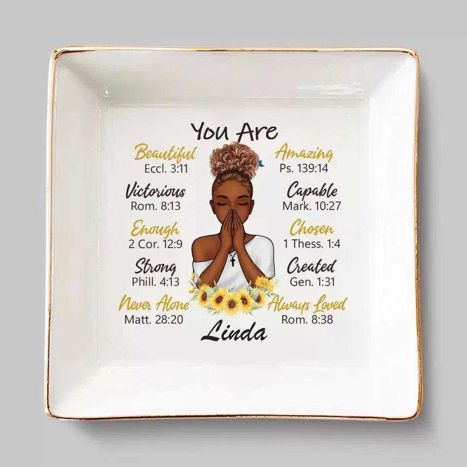Praying For Your Strength And Comfort - Bestie Personalized Custom Jewelry Dish - Gift For Best Friends, BFF, Sisters 2 Praying For Your Strength And Comfort - Bestie Personalized Custom Jewelry Dish - Gift For Best Friends, BFF, Sisters - Image 2