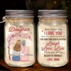 Life Is Beautiful With My Daughter - Family Personalized Custom Mason Jar Light - Gift For Mom, Daughter