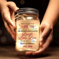 Life Is Beautiful With My Daughter - Family Personalized Custom Mason Jar Light - Gift For Mom, Daughter 9 Life Is Beautiful With My Daughter - Family Personalized Custom Mason Jar Light - Gift For Mom, Daughter -Pawfect House Store 66ab09fa80d03
