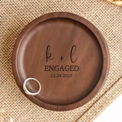 I Love You To The Moon And Back - Couple Personalized Custom Wooden Jewelry Dish - Gift For Husband Wife, Anniversary -Pawfect House Store 66ab10948a90d