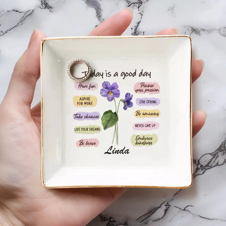 Today Is A Good Day - Bestie Personalized Custom Jewelry Dish - Gift For Best Friends, BFF, Sisters 4 Today Is A Good Day - Bestie Personalized Custom Jewelry Dish - Gift For Best Friends, BFF, Sisters - Image 4