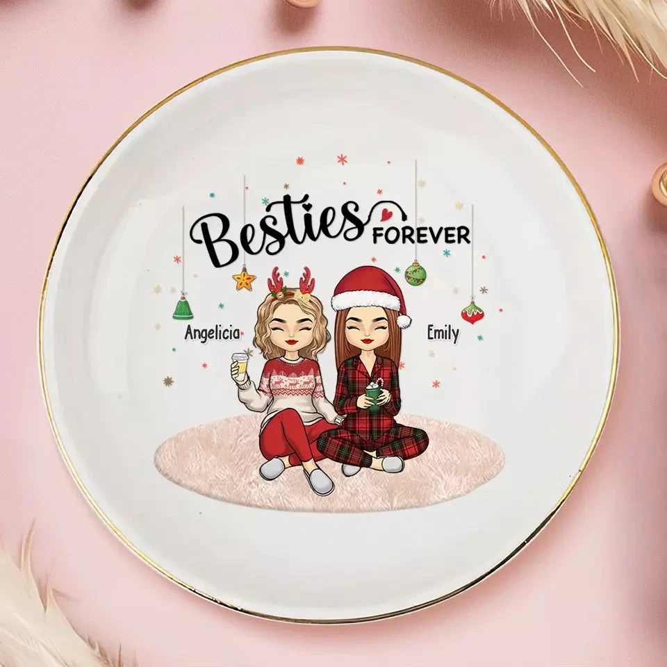 Our Memories Are Countless - Bestie Personalized Custom Jewelry Dish - Christmas Gift For Best Friends, BFF, Sisters 1 Our Memories Are Countless - Bestie Personalized Custom Jewelry Dish - Christmas Gift For Best Friends, BFF, Sisters