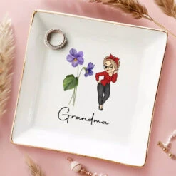 Grandmother Is The Heart Of Our Family - Family Personalized Custom Jewelry Dish - Gift For Mom, Grandma 7 Grandmother Is The Heart Of Our Family - Family Personalized Custom Jewelry Dish - Gift For Mom, Grandma -Pawfect House Store 66ac425886e99