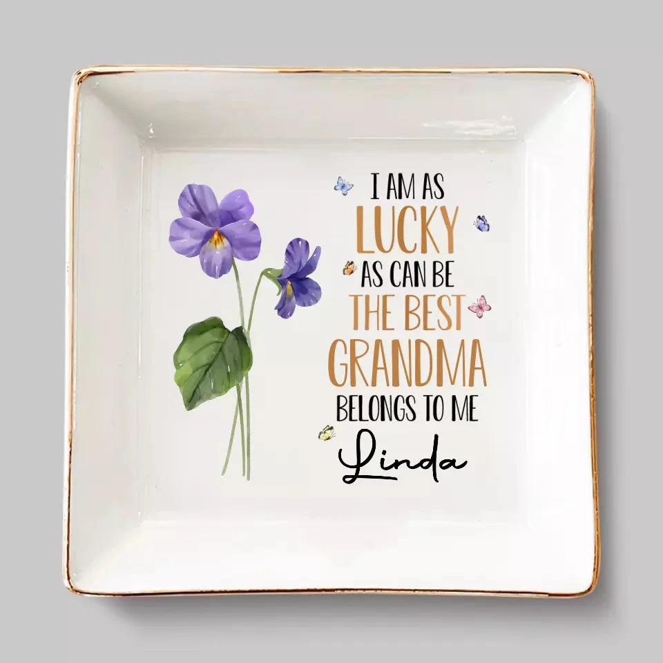 The Best Grandma Belongs To Me - Family Personalized Custom Jewelry Dish - Gift For Grandma 2 The Best Grandma Belongs To Me - Family Personalized Custom Jewelry Dish - Gift For Grandma - Image 2