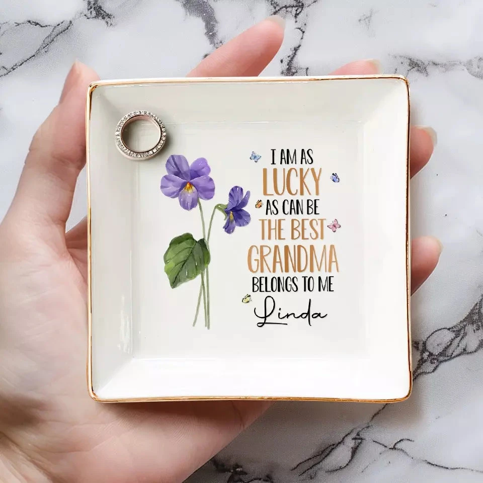 The Best Grandma Belongs To Me - Family Personalized Custom Jewelry Dish - Gift For Grandma 4 The Best Grandma Belongs To Me - Family Personalized Custom Jewelry Dish - Gift For Grandma - Image 4
