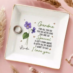 Grandma Completes The Circle Of Love - Family Personalized Custom Jewelry Dish - Gift For Grandma -Pawfect House Store 66b1a15955986