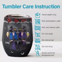 You're My Favorite Witch To Witch About Witches With - Bestie Personalized Custom Wine Tumbler - Halloween Gift For Best Friends, BFF, Sisters -Pawfect House Store 66b1ddc63ab7f