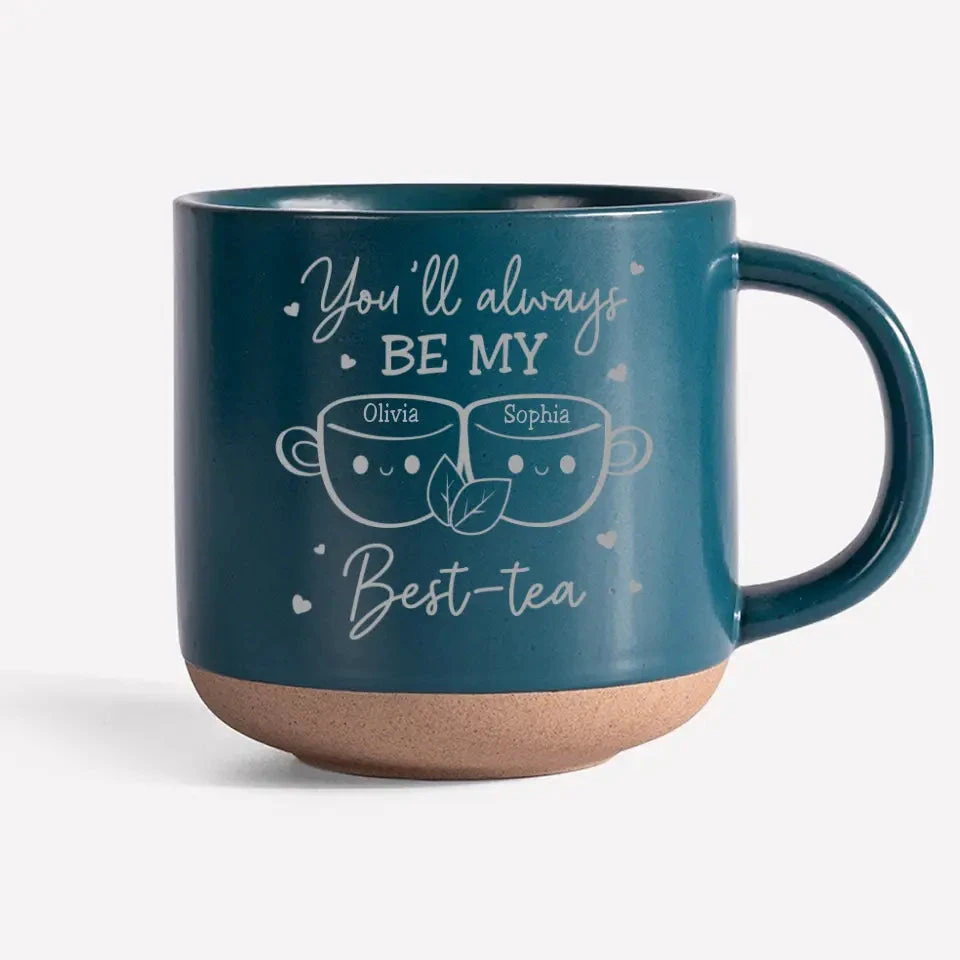 You'll Always Be My Bestie - Bestie Personalized Custom Pottery Mug - Gift For Best Friends, BFF, Sisters 2 You'll Always Be My Bestie - Bestie Personalized Custom Pottery Mug - Gift For Best Friends, BFF, Sisters - Image 2