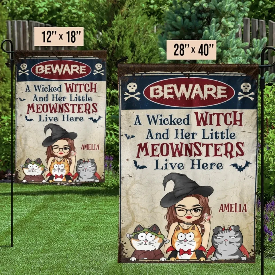 A Witch’s Cat Is Full Of Magic - Cat Personalized Custom Flag - Halloween Gift For Pet Owners, Pet Lovers 3 A Witch’s Cat Is Full Of Magic - Cat Personalized Custom Flag - Halloween Gift For Pet Owners, Pet Lovers - Image 3