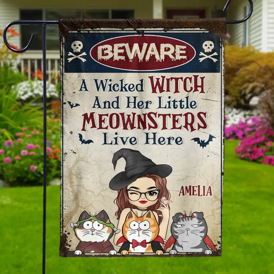 A Witch’s Cat Is Full Of Magic - Cat Personalized Custom Flag - Halloween Gift For Pet Owners, Pet Lovers 4 A Witch’s Cat Is Full Of Magic - Cat Personalized Custom Flag - Halloween Gift For Pet Owners, Pet Lovers - Image 4