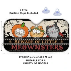 Beware Of Little Meownster - Cat Personalized Custom Auto Windshield Sunshade, Car Window Protector - Halloween Gift For Pet Owners, Pet Lovers 6 Beware Of Little Meownster - Cat Personalized Custom Auto Windshield Sunshade, Car Window Protector - Halloween Gift For Pet Owners, Pet Lovers -Pawfect House Store 66b9b5e416363