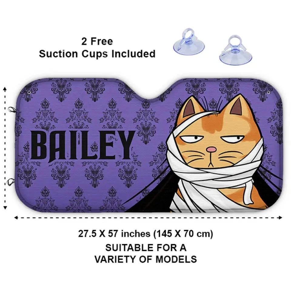 Pawsitively Bewitched By My Spooktacular Pet - Dog & Cat Personalized Custom Auto Windshield Sunshade, Car Window Protector - Halloween Gift For Pet Owners, Pet Lovers 3 Pawsitively Bewitched By My Spooktacular Pet - Dog & Cat Personalized Custom Auto Windshield Sunshade, Car Window Protector - Halloween Gift For Pet Owners, Pet Lovers - Image 3