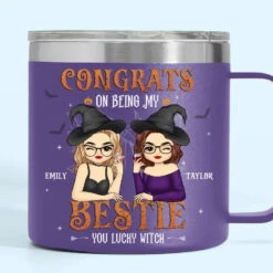 You Are My Favorite Witch - Bestie Personalized Custom 14oz Stainless Steel Tumbler With Handle - Halloween Gift For Best Friends, BFF, Sisters -Pawfect House Store 66bb0691e75db